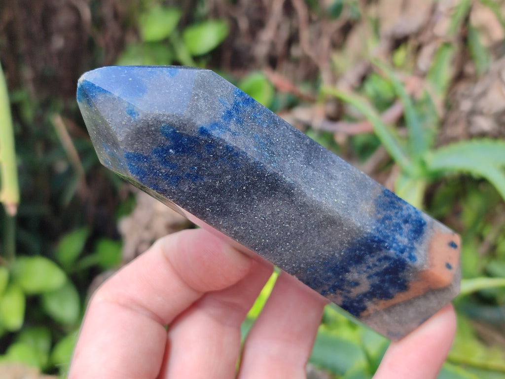 Polished Blue Spotted Spinel Quartz Points x 4 From Madagascar - Toprock Gemstones and Minerals 