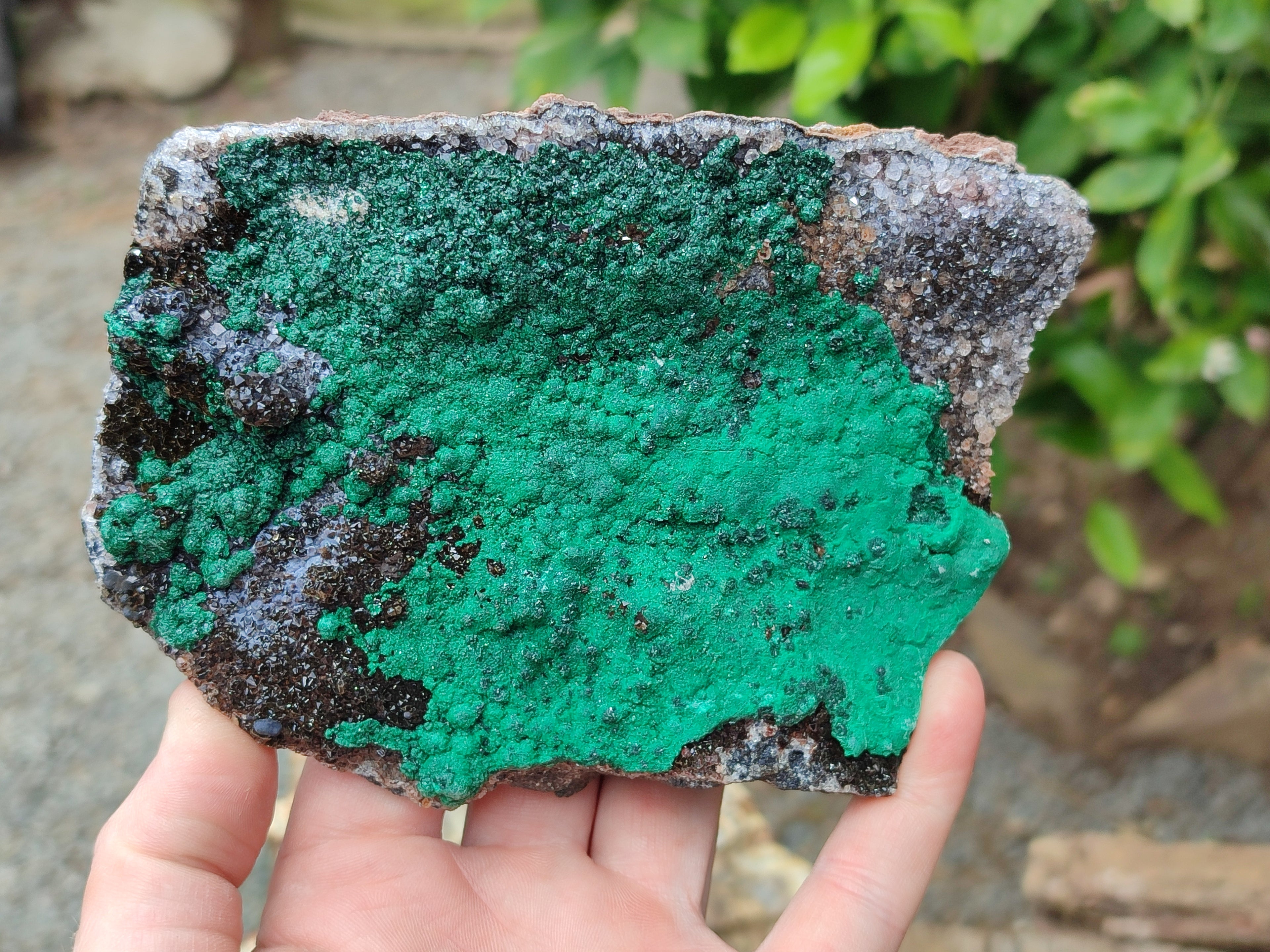 Natural Ball Malachite On Quartz Matrix Specimens x 2 From Kambove, Congo - Toprock Gemstones and Minerals 