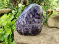 Polished XL Chevron Amethyst Standing Free Form x 1 from Zambia - Toprock Gemstones and Minerals 