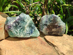 Natural Watermelon Fluorite Cobbed Specimens x 4 From Uis, Namibia - Toprock Gemstones and Minerals 