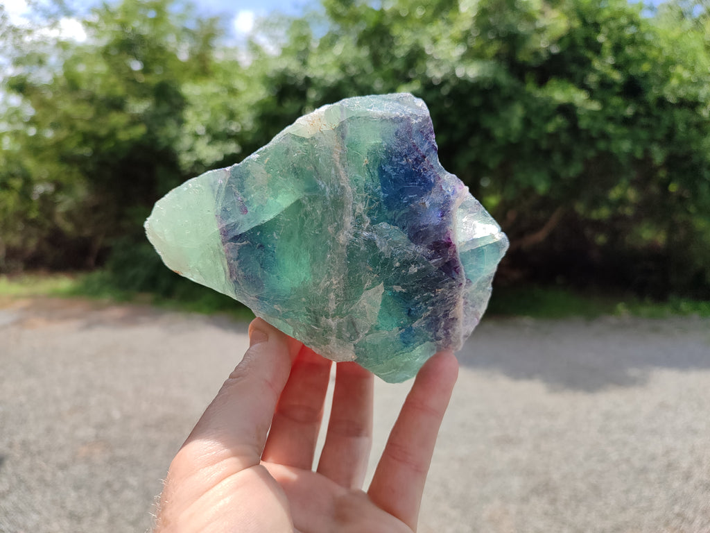 Natural Watermelon Fluorite Cobbed Specimens x 4 From Uis, Namibia - Toprock Gemstones and Minerals 