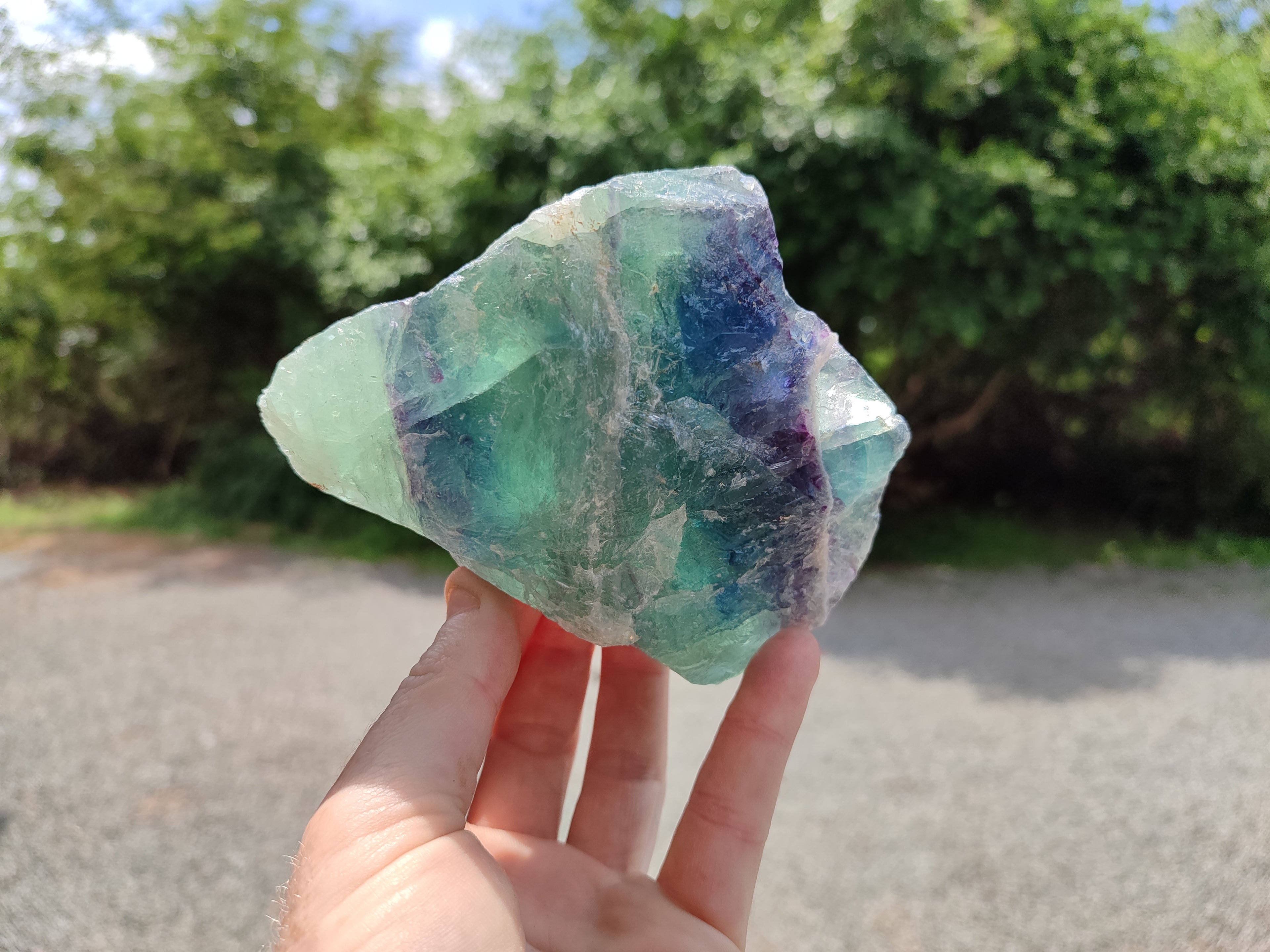 Natural Watermelon Fluorite Cobbed Specimens x 4 From Uis, Namibia - Toprock Gemstones and Minerals 