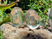 Polished Extra Rare 1980's Rutile Quartz In Resin Egg - Sold Per Item - From Brazil - Toprock Gemstones and Minerals 