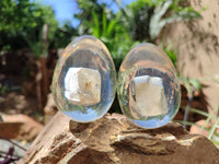 Polished Extra Rare 1980's Rutile Quartz In Resin Egg - Sold Per Item - From Brazil - Toprock Gemstones and Minerals 