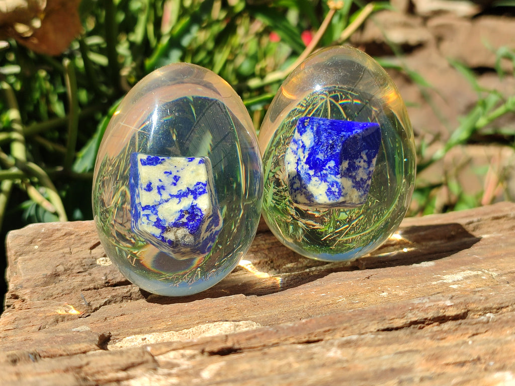 Polished Lapis Lazuli Specimen In Resin Egg - Sold Per Item - From Afghanistan - Toprock Gemstones and Minerals 