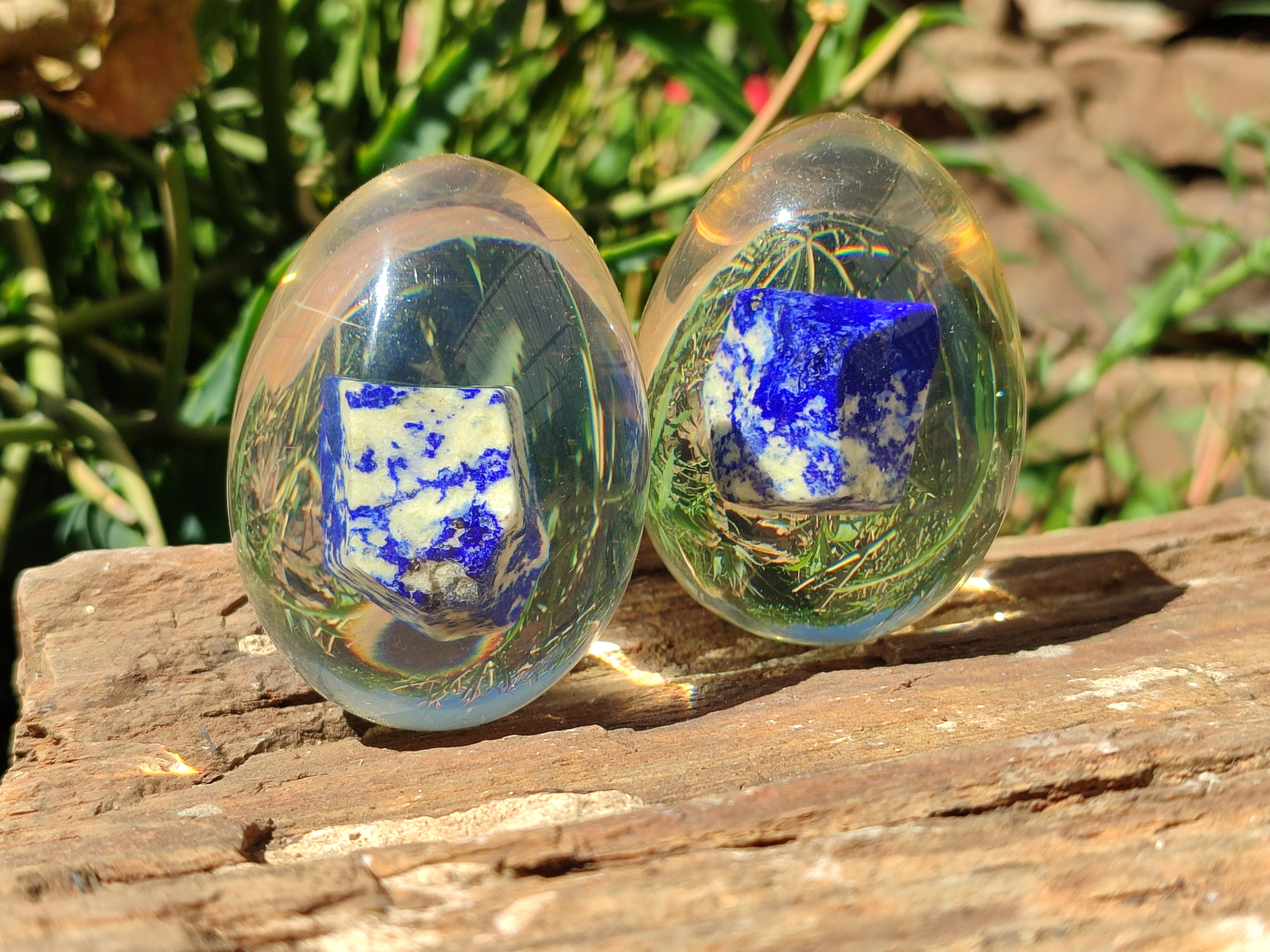 Polished Lapis Lazuli Specimen In Resin Egg - Sold Per Item - From Afghanistan - Toprock Gemstones and Minerals 
