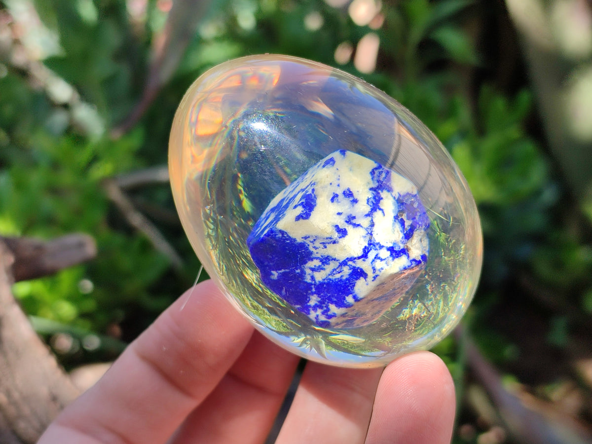Polished Lapis Lazuli Specimen In Resin Egg - Sold Per Item - From Afghanistan - Toprock Gemstones and Minerals 