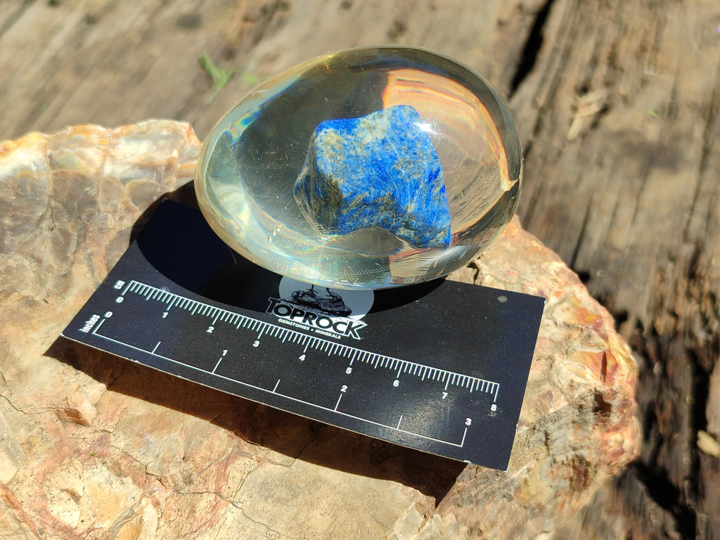 Polished Lapis Lazuli Specimen In Resin Egg - Sold Per Item - From Afghanistan - Toprock Gemstones and Minerals 
