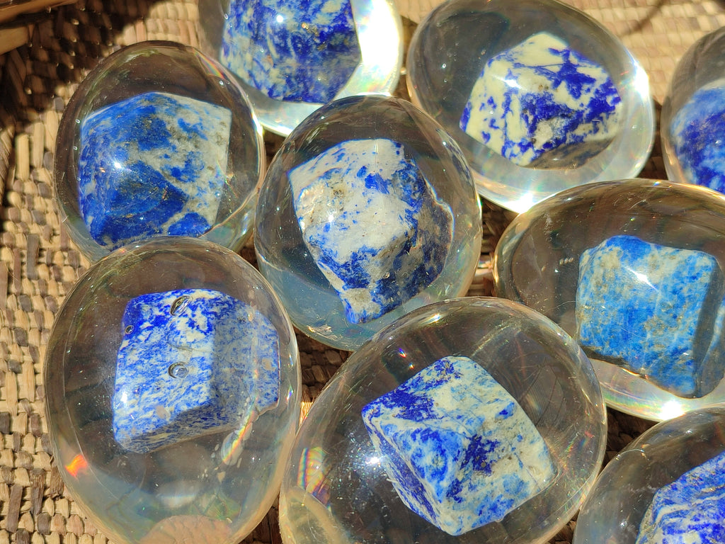 Polished Lapis Lazuli Specimen In Resin Egg - Sold Per Item - From Afghanistan - Toprock Gemstones and Minerals 