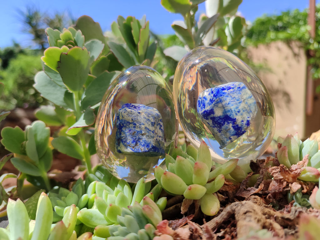 Polished Lapis Lazuli Specimen In Resin Egg - Sold Per Item - From Afghanistan - Toprock Gemstones and Minerals 