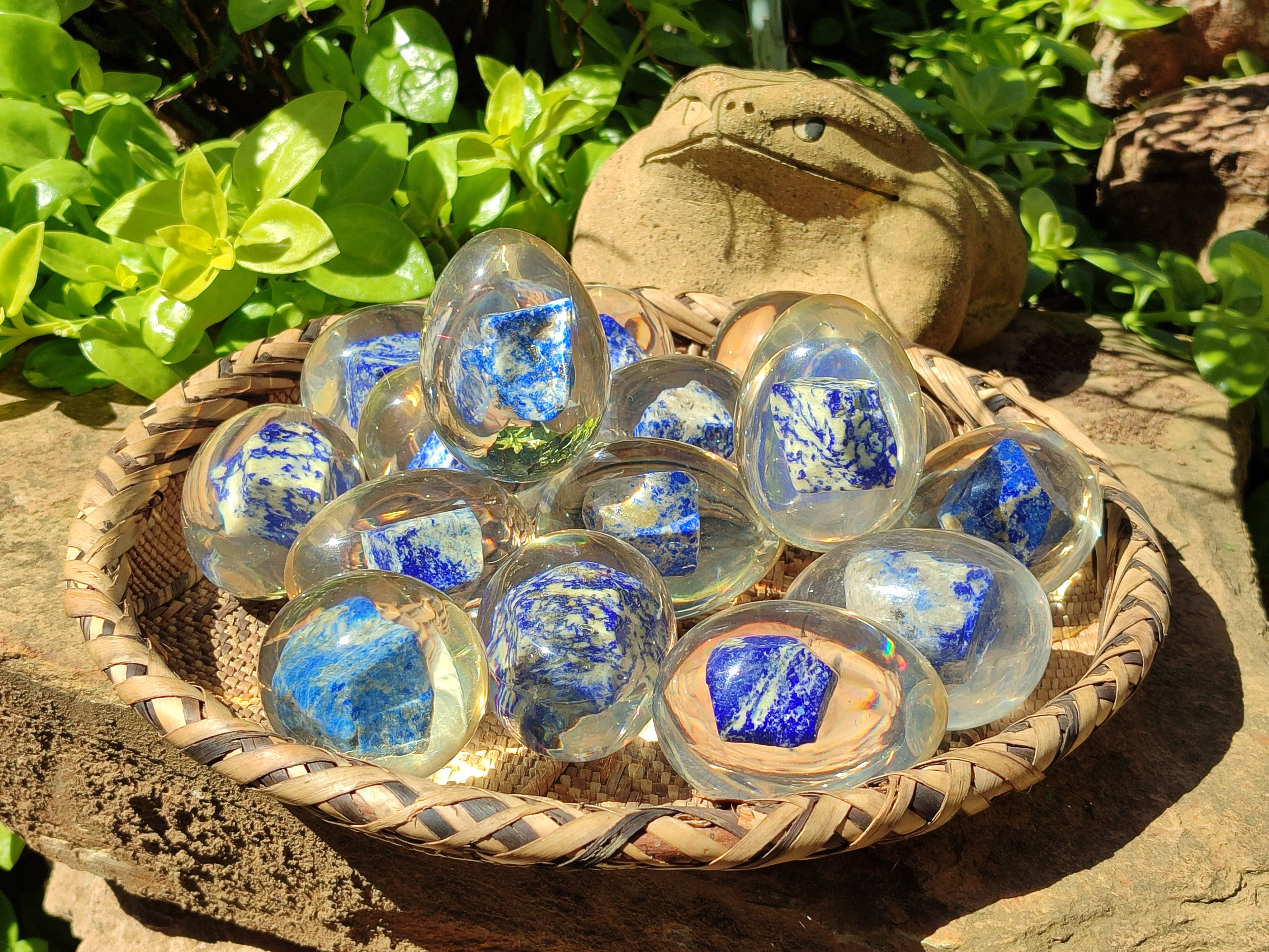 Polished Lapis Lazuli Specimen In Resin Egg - Sold Per Item - From Afghanistan - Toprock Gemstones and Minerals 