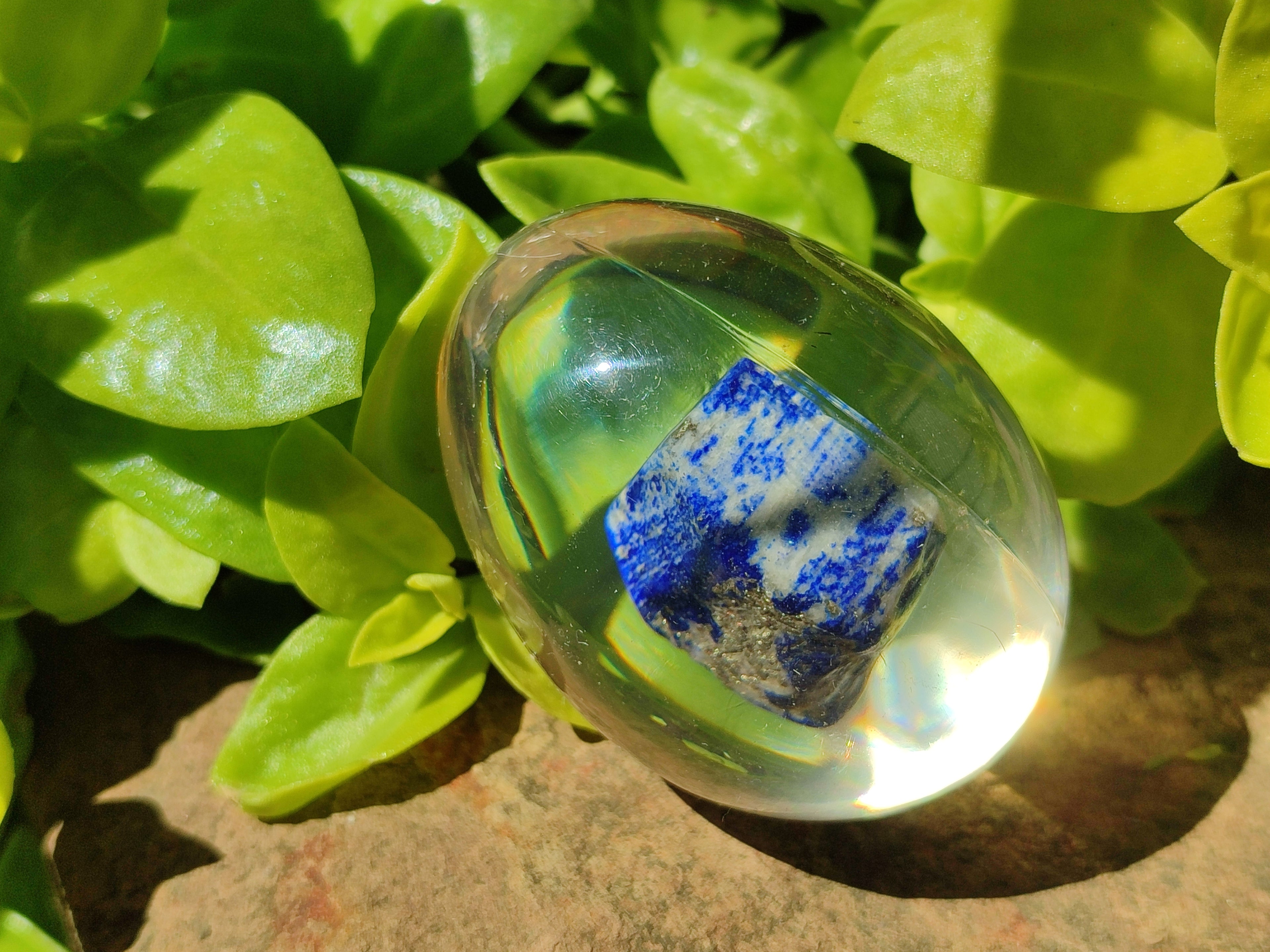Polished Lapis Lazuli Specimen In Resin Egg - Sold Per Item - From Afghanistan - Toprock Gemstones and Minerals 