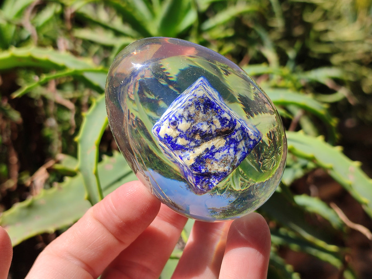 Polished Lapis Lazuli Specimen In Resin Egg - Sold Per Item - From Afghanistan - Toprock Gemstones and Minerals 