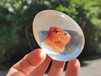 Polished Carnelian In Resin Egg - Sold Per Item - From Madagascar - Toprock Gemstones and Minerals 
