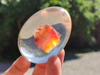 Polished Carnelian In Resin Egg - Sold Per Item - From Madagascar - Toprock Gemstones and Minerals 