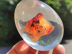 Polished Carnelian In Resin Egg - Sold Per Item - From Madagascar - Toprock Gemstones and Minerals 