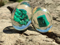 Polished Malachite In Resin Egg - Sold Per Item - From Congo - Toprock Gemstones and Minerals 