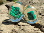 Polished Malachite In Resin Egg - Sold Per Item - From Congo - Toprock Gemstones and Minerals 