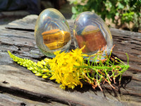 Polished Golden Tigers Eye In Resin Egg - Sold Per Item - From Northern Cape, South Africa