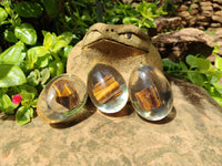 Polished Golden Tigers Eye In Resin Egg - Sold Per Item - From Northern Cape, South Africa