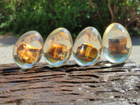 Polished Golden Tigers Eye In Resin Egg - Sold Per Item - From Northern Cape, South Africa