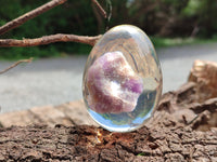 Polished Chevron Amethyst In Resin Egg - Sold Per Item - From Zambia - Toprock Gemstones and Minerals 