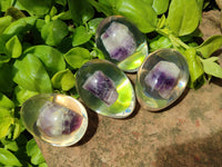 Polished Chevron Amethyst In Resin Egg - Sold Per Item - From Zambia - Toprock Gemstones and Minerals 