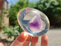 Polished Chevron Amethyst In Resin Egg - Sold Per Item - From Zambia - Toprock Gemstones and Minerals 