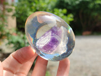 Polished Chevron Amethyst In Resin Egg - Sold Per Item - From Zambia - Toprock Gemstones and Minerals 