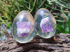 Polished Chevron Amethyst In Resin Egg - Sold Per Item - From Zambia - Toprock Gemstones and Minerals 