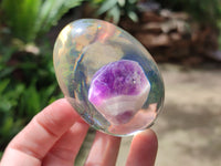 Polished Chevron Amethyst In Resin Egg - Sold Per Item - From Zambia - Toprock Gemstones and Minerals 
