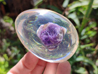 Polished Chevron Amethyst In Resin Egg - Sold Per Item - From Zambia - Toprock Gemstones and Minerals 