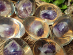 Polished Chevron Amethyst In Resin Egg - Sold Per Item - From Zambia - Toprock Gemstones and Minerals 