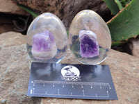 Polished Chevron Amethyst In Resin Egg - Sold Per Item - From Zambia - Toprock Gemstones and Minerals 