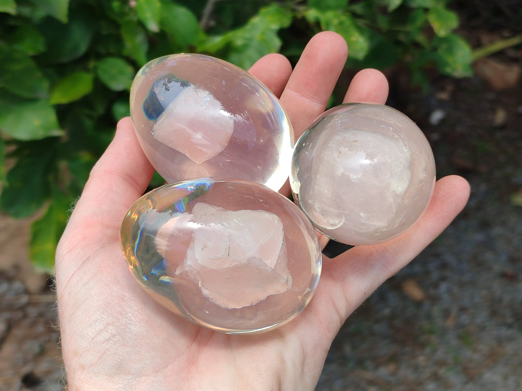 Polished Rose Quartz In Resin Egg - Sold Per Item - From Northern Cape, South Africa - Toprock Gemstones and Minerals 