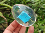 Polished Turquenite Howlite In Resin Egg - Sold Per Item - From China - Toprock Gemstones and Minerals 