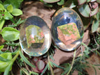 Polished Unakite In Resin Egg - Sold Per Item - From Messina, South Africa - Toprock Gemstones and Minerals 