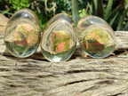 Polished Unakite In Resin Egg - Sold Per Item - From Messina, South Africa - Toprock Gemstones and Minerals 