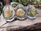 Polished Unakite In Resin Egg - Sold Per Item - From Messina, South Africa - Toprock Gemstones and Minerals 