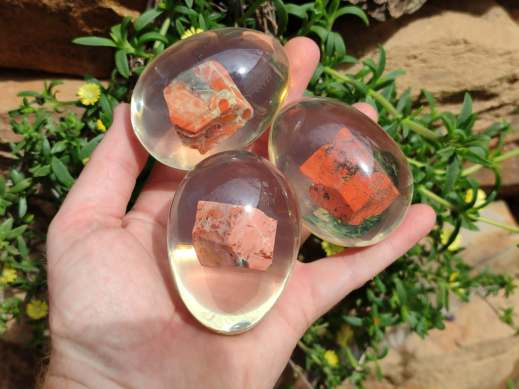 Polished Brecciated Jasper In Resin Egg - Sold Per Item - From Northern Cape, South Africa - Toprock Gemstones and Minerals 