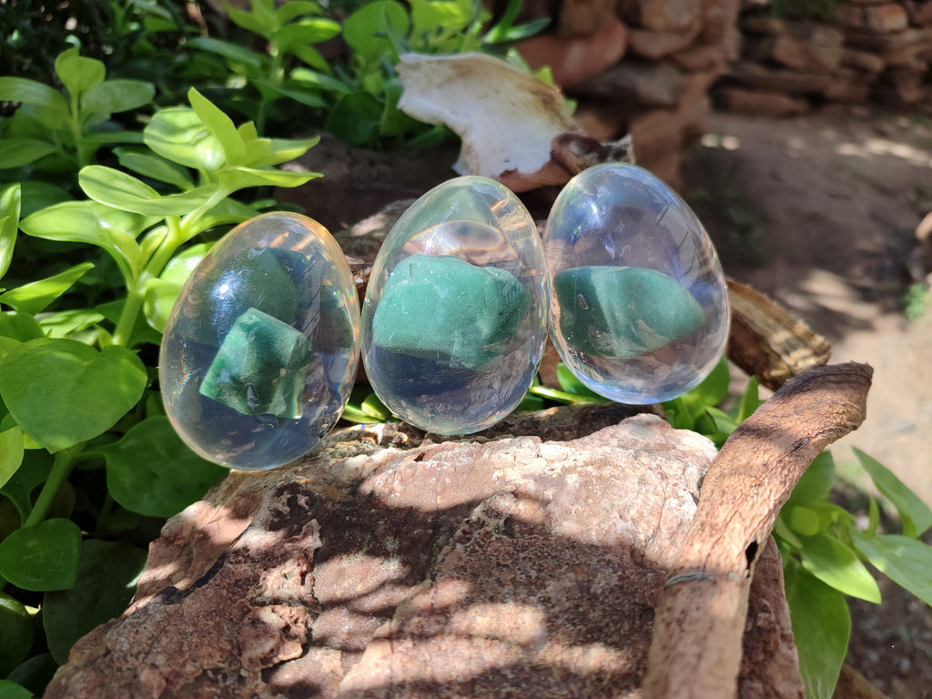 Polished Aventurine In Resin Egg - Sold Per Item - From Zimbabwe - Toprock Gemstones and Minerals 