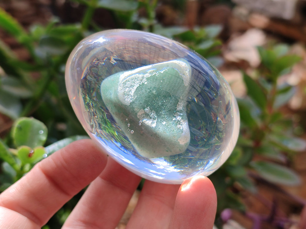 Polished Aventurine In Resin Egg - Sold Per Item - From Zimbabwe - Toprock Gemstones and Minerals 