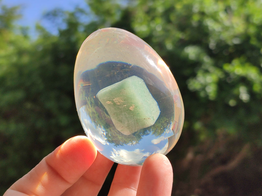 Polished Aventurine In Resin Egg - Sold Per Item - From Zimbabwe - Toprock Gemstones and Minerals 
