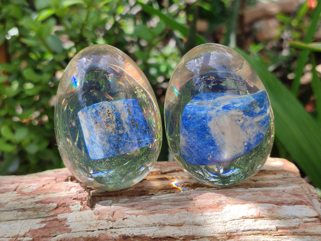 Polished Lapis Lazuli Specimen In Resin Egg - Sold Per Item - From Afghanistan - Toprock Gemstones and Minerals 