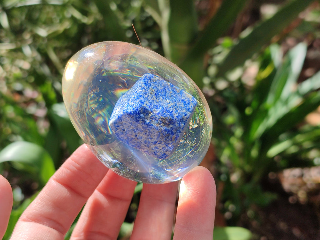 Polished Lapis Lazuli Specimen In Resin Egg - Sold Per Item - From Afghanistan - Toprock Gemstones and Minerals 
