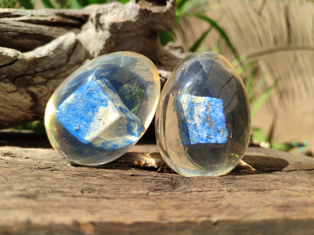 Polished Lapis Lazuli Specimen In Resin Egg - Sold Per Item - From Afghanistan - Toprock Gemstones and Minerals 