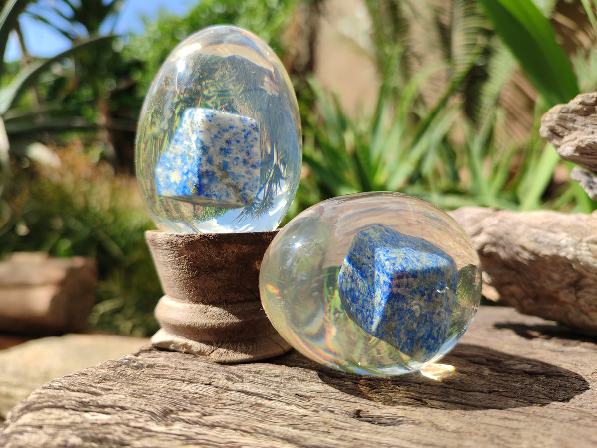 Polished Lapis Lazuli Specimen In Resin Egg - Sold Per Item - From Afghanistan - Toprock Gemstones and Minerals 