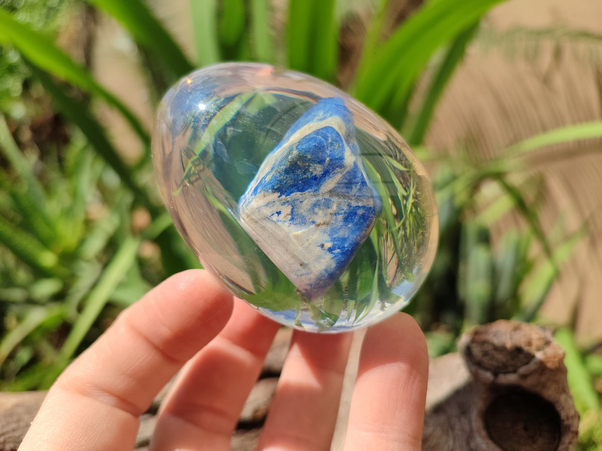 Polished Lapis Lazuli Specimen In Resin Egg - Sold Per Item - From Afghanistan - Toprock Gemstones and Minerals 