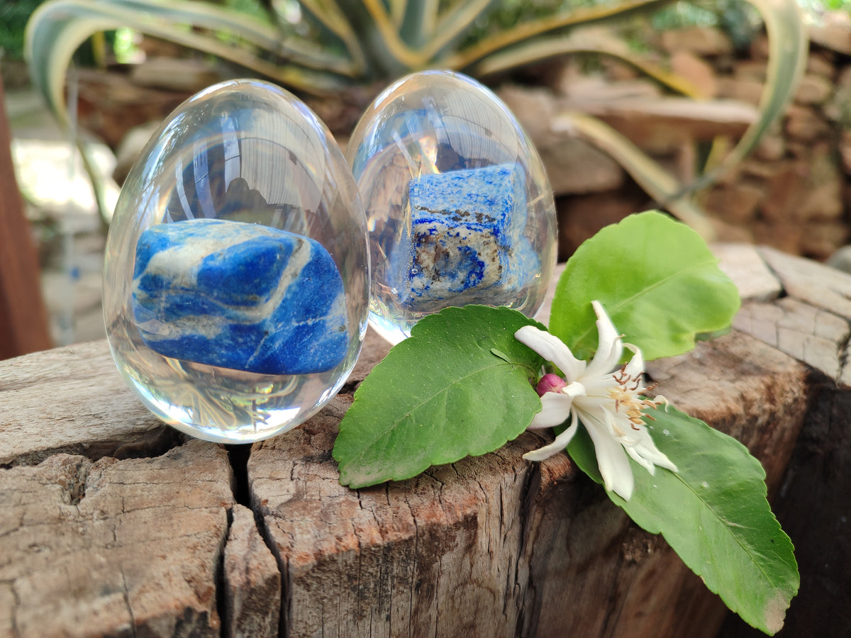 Polished Lapis Lazuli Specimen In Resin Egg - Sold Per Item - From Afghanistan - Toprock Gemstones and Minerals 