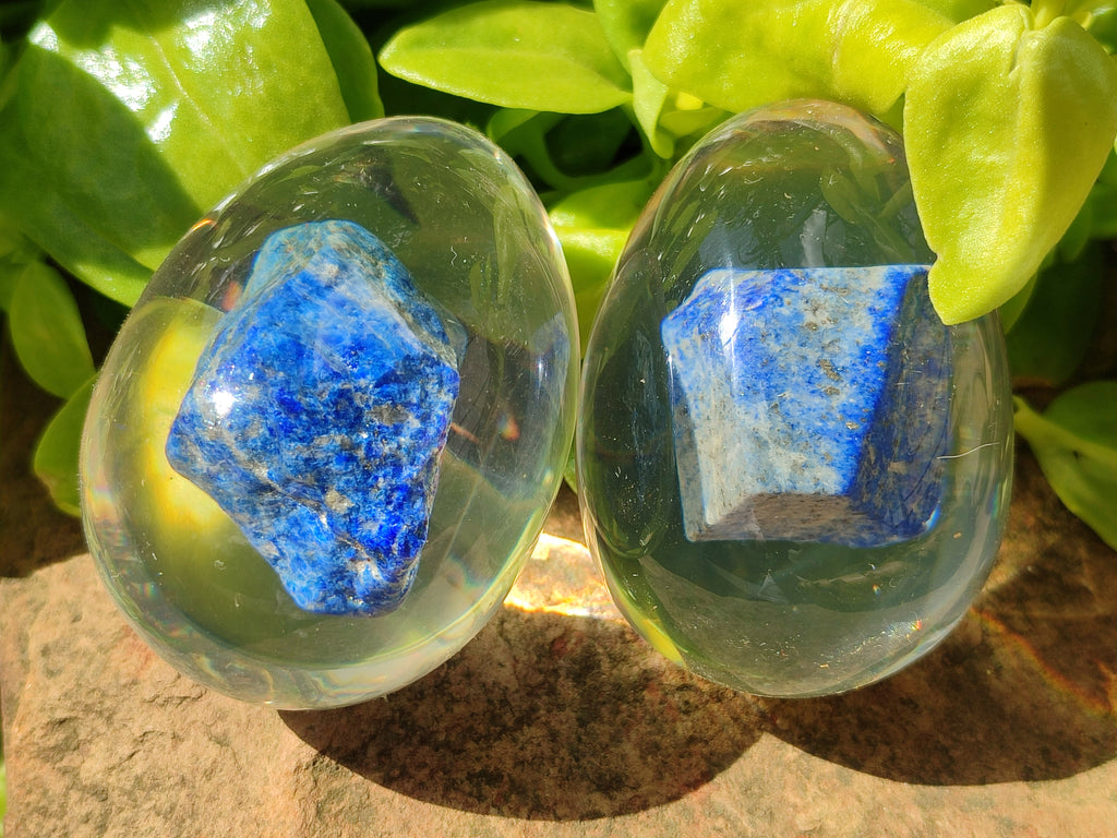 Polished Lapis Lazuli Specimen In Resin Egg - Sold Per Item - From Afghanistan - Toprock Gemstones and Minerals 